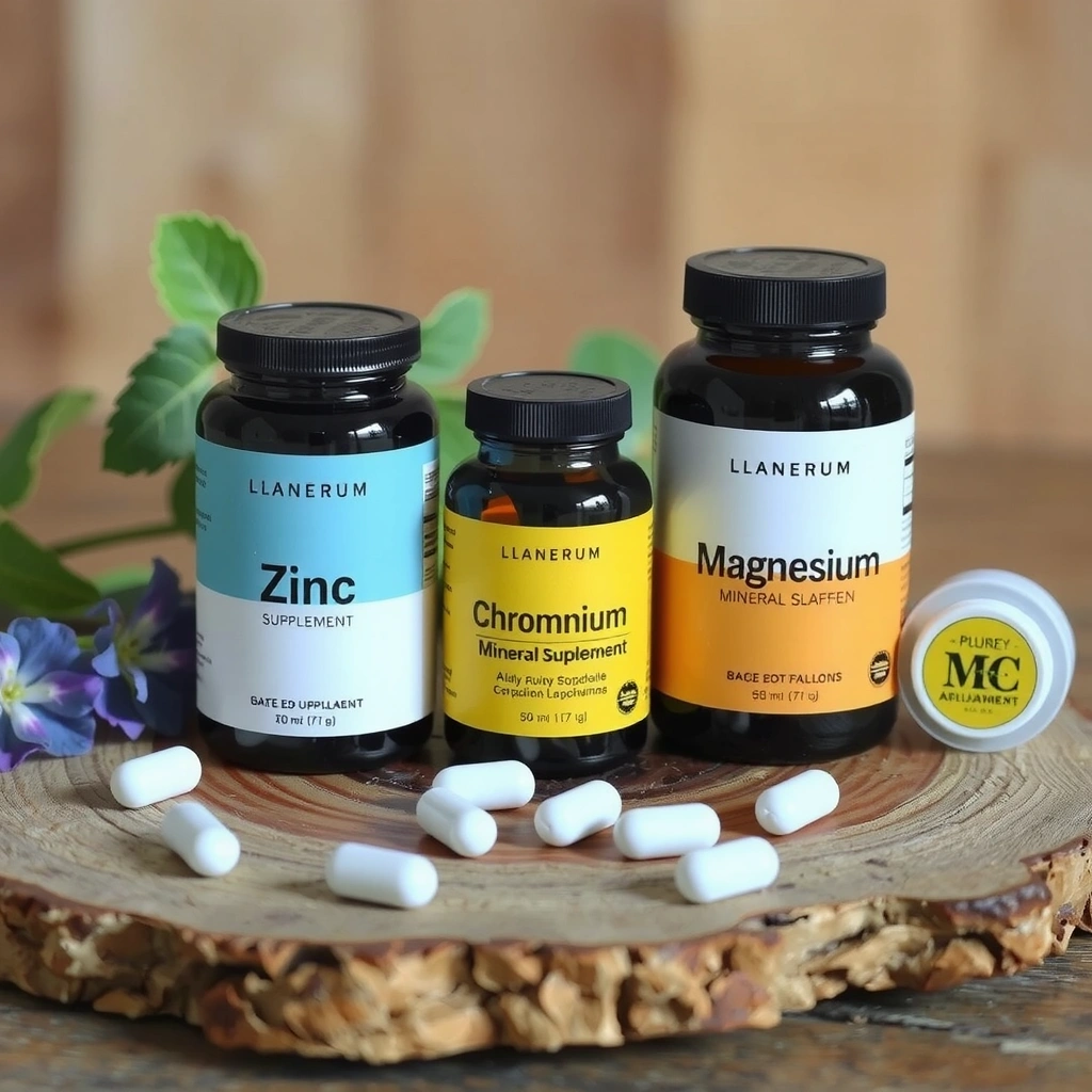 Natural mineral supplements zinc, chromium, magnesium